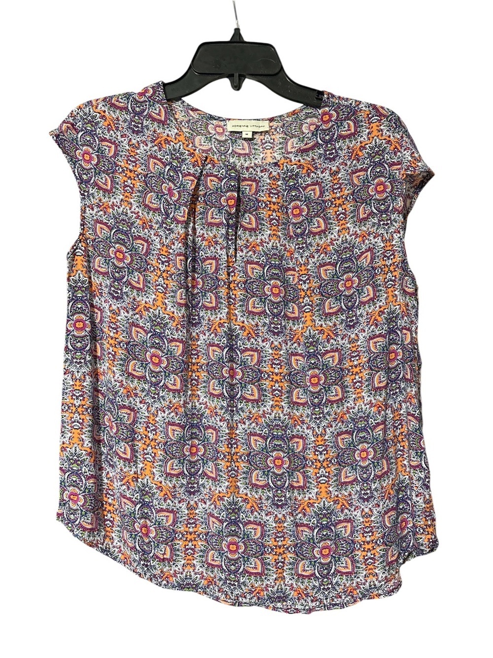 🌴 Adrienne Viitadini Mosaic Cap Sleeve Blouse - Picture 2 of 4